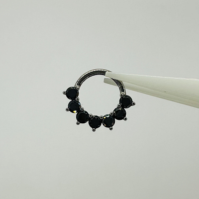 Кольцо-кликер Люмен Black 1.2 мм (16 G)